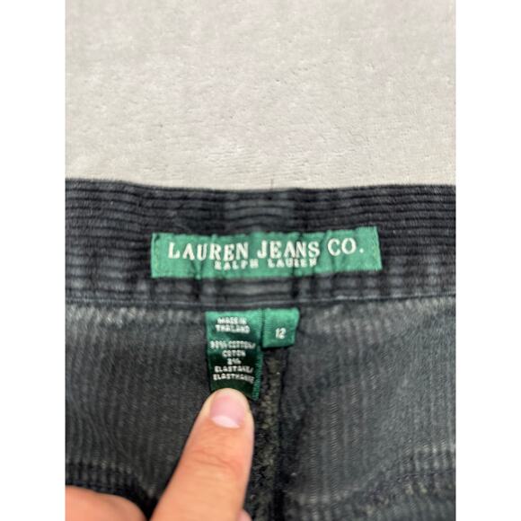 Lauren Ralph Lauren Pant‎ Womens 12 Black Y2K Corduroy Straight Leg Trouser VTG - Picture 6 of 12